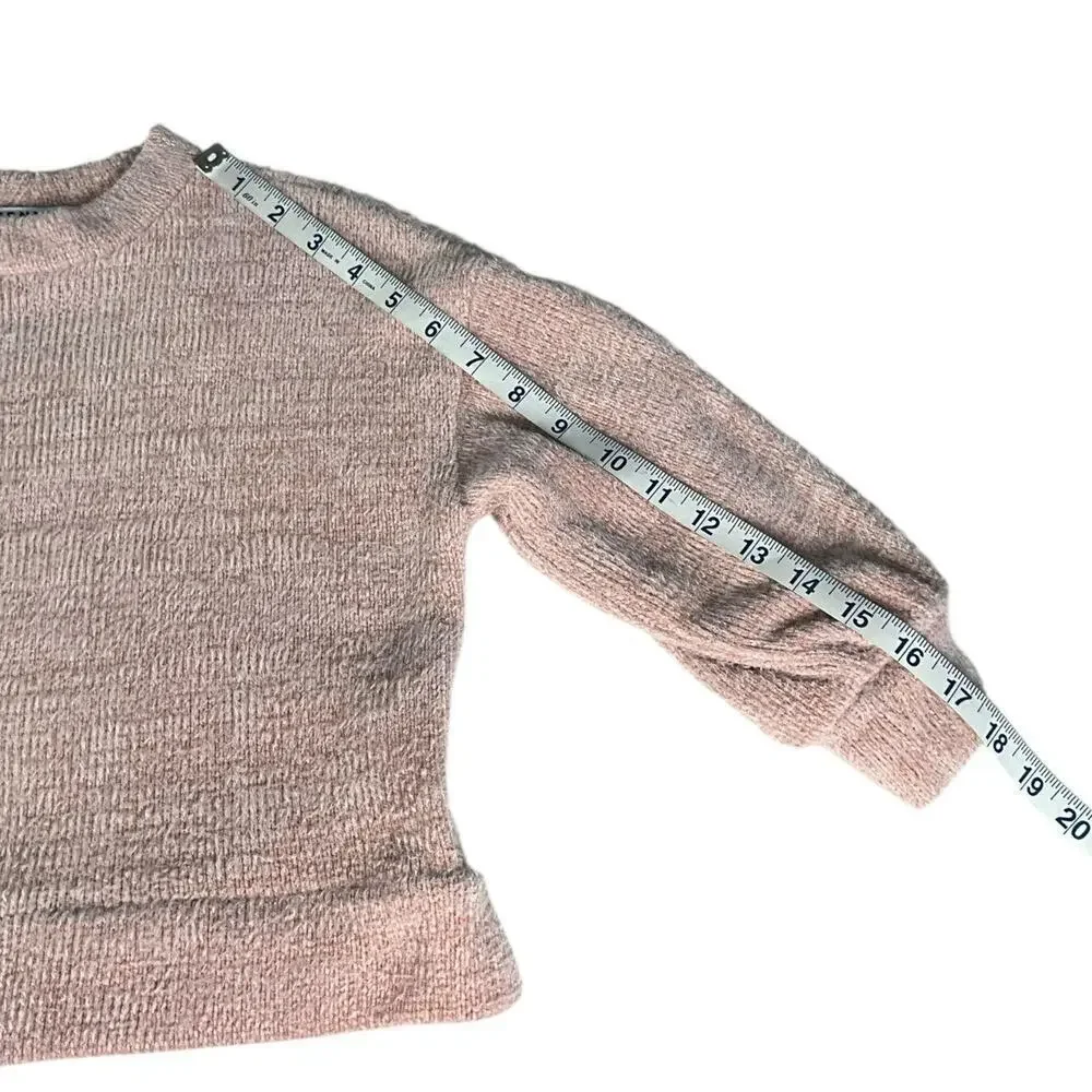 Old Navy Girls Soft Blush Pink Chenille Knit Sweater Long Sleeve Size Small 6-7